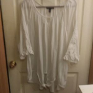 White tunic with lace - worn once